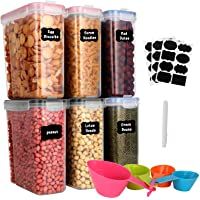 GoMaihe 4L Botes Cocina- Juego de 6 Piezas de Recipiente de Botes Cocina Almacenaje de Plástico de Alimentos Sellados…